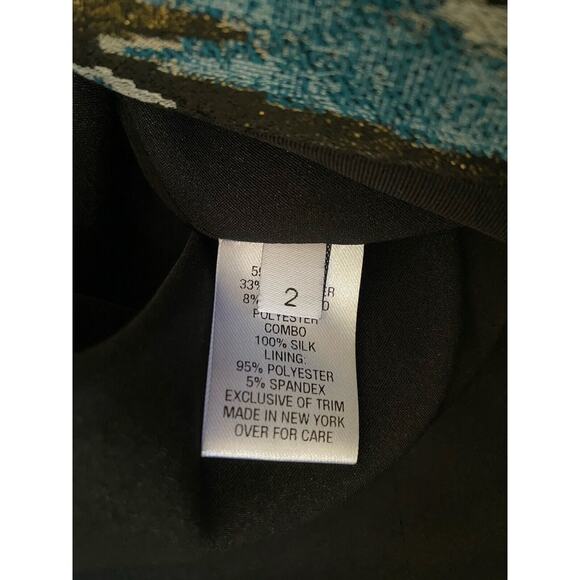 NWT Kimora Lee Simmons Sierra Jacket Blazer Blue Wave Graphic One Button… - Picture 5 of 6